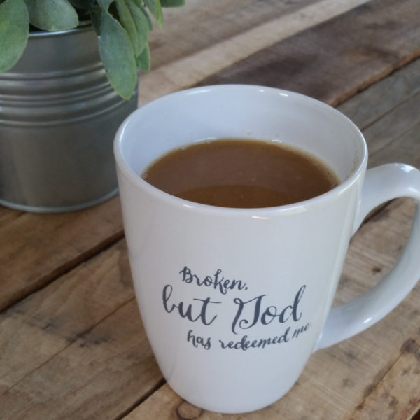 mug, but God, redeemed, faith, truth