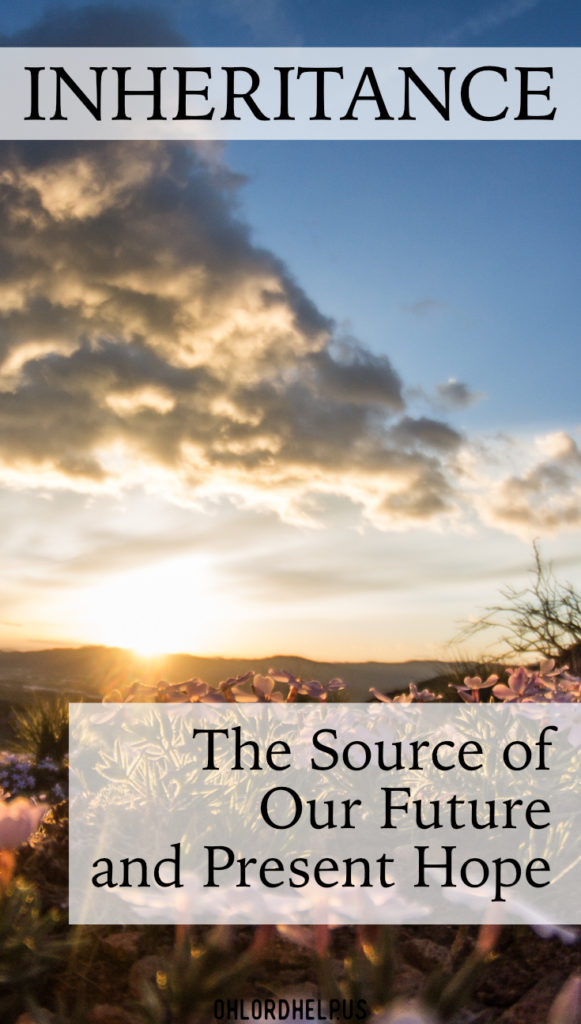 Our hope, and our inheritance is not found in earthly things. Our inheritance is the promise of the Creator Himself.