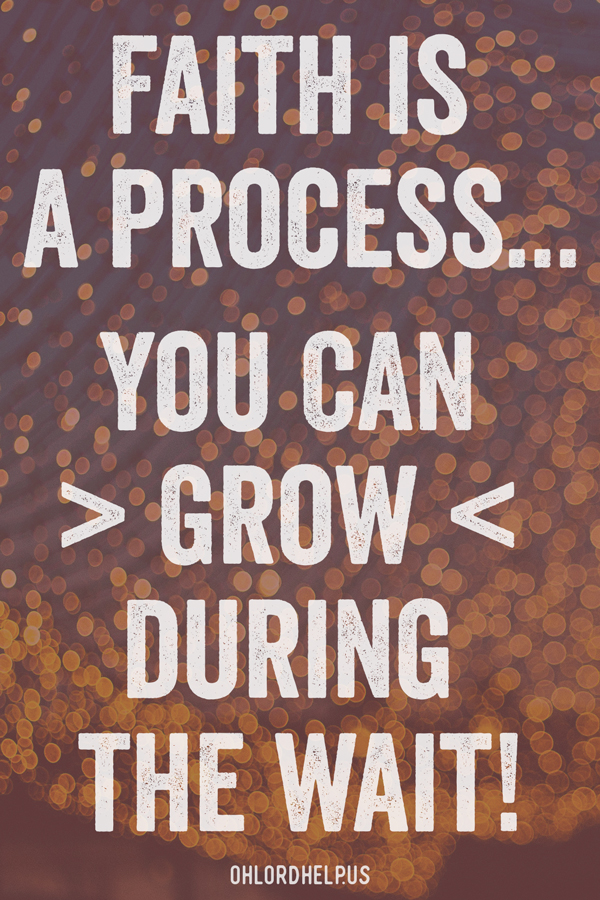 Sometimes faith is a process, or promises take a while to come true. In the place of waiting, the sweetness of the Presence of the Lord sustains us. Women of Faith | Spiritual Growth | Scripture Study | Christian Mentoring | Daily Devotional