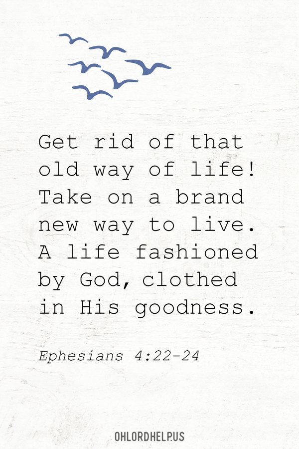 As born again believers, we leave behind our old, sinful nature to live in the newness of Jesus Christ. This is a choice we can make with each new each day. Women of Faith | Spiritual Growth | Scripture Study | Christian Mentoring | Daily Devotional #devotional #encouragement #scripture #new #salvation #resolution