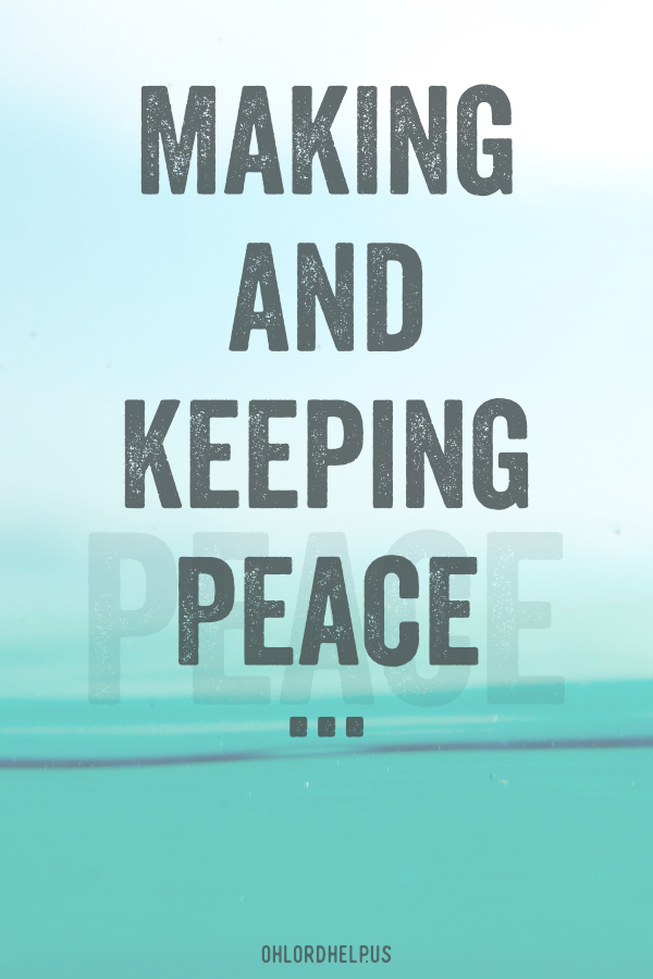 Jesus calls us to peacemaking, which we should not confuse with peacekeeping. Our actions should spread the peace that God has given us. Women of Faith | Spiritual Growth | Scripture Study | Christian Mentoring | Daily Devotional #devotional #scripture #stress #busyness #peace #peacemaking #conflict