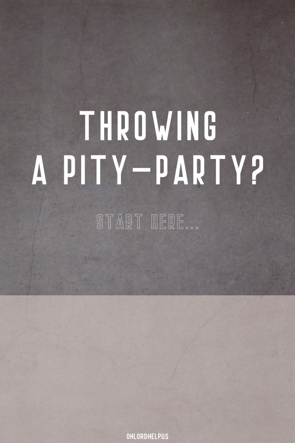 How many times do we slip into the muck of life because we are stuck in our own pity-party? Get out of the muck, and say thank you. Enter a life of joy. Women of Faith | Spiritual Growth | Scripture Study | Christian Mentoring | Daily Devotional | Christian Nonprofit #devotional #scripture #gratitude #thankful #joy #ThankYou #PityParty #provision #community
